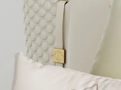 Bed with bedside tables by Turri 3D model