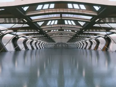 Concrete Corridor Scene - Architectural Background - V1U10 3D model