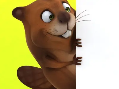 Fun beaver 3D model