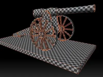 Decorative cannon 3D model