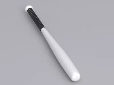 Baseball Bat white 3D model