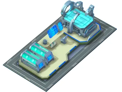 isometrical medical room hospital 02 Low-poly 3D model