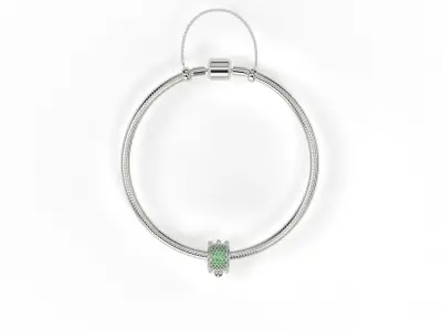 Turtle Charm with Gems 3D print model