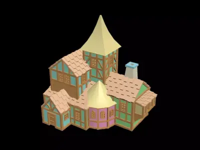 Medieval House 33 3D print model 3D model