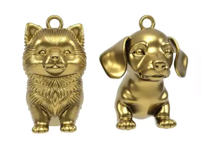 Dog pendants 2 3D print model