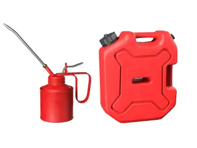 Oil Can Pack Low-poly 3D model