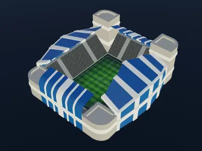 Football Stadium - Chelsea Low-poly 3D model
