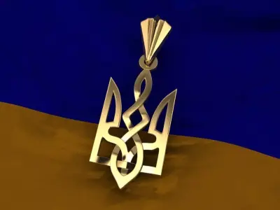 Ukrainian Trident  3D print model 2