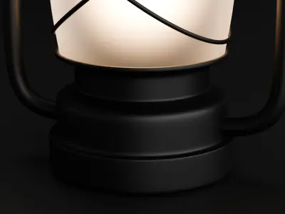 Black Lantern Free low-poly 3D model