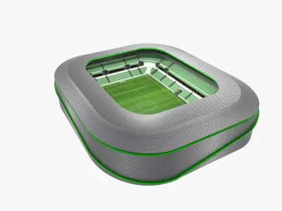 Soccer Stadium Low-poly 3D model 23