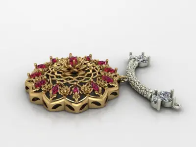 Pendant Flower 3D print model