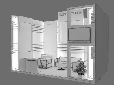 Booth Exhibition Stand a12 3D model