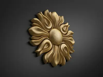 Carved rosette 3D model