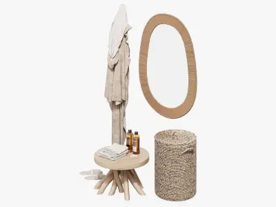 Decorative Bath Set 3D model