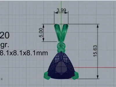 Triangulum Basket Pendant 2820 3D print model