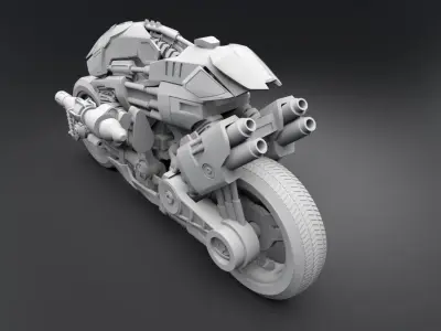 Moto Terminator Scale model 3D print model