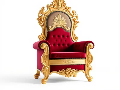 Royal Throne Chair D Model Pack Low-poly 3D model