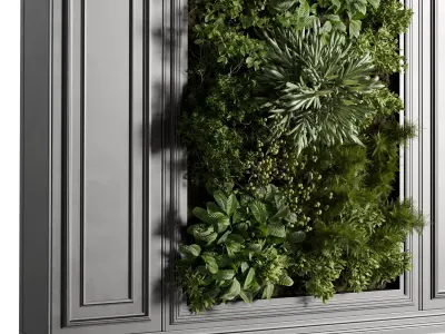 Plants Set Partition - Classic Garden Wall Decor Set 118  3D model