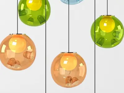 Bocci Chandelier 3D model