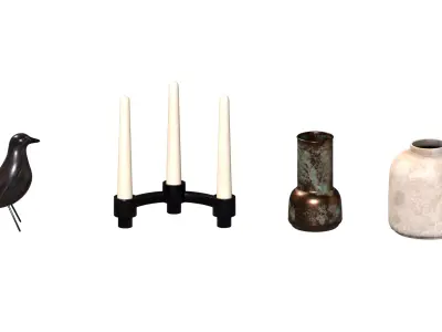 HOME AND OFFICE ACCESSORIES Low-poly 3D model