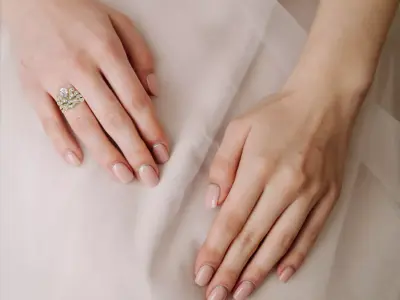 Luxury Pear Bridal Crown Ring Casting Ready 3DM STL 3D print model