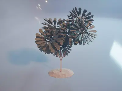 Conceptual shrub S1Bv1 Low-poly 3D model