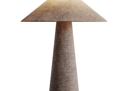Grote tafellamp Ilena van linnen 3D model
