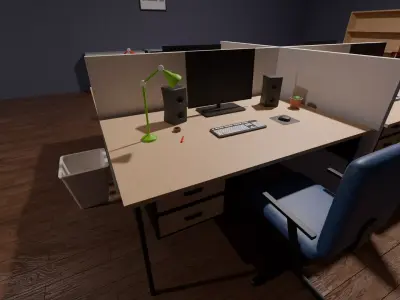 GAME READY OFFICE ASSET PACK Free low-poly 3D model