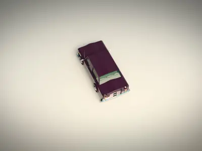 Low Poly Sedan Car 02 Low-poly 3D model