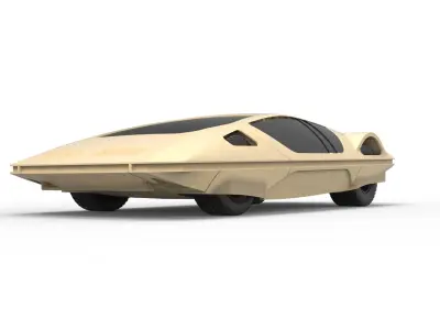 Ferrari Concept car 1970 Scale 1 to 24 3D print model