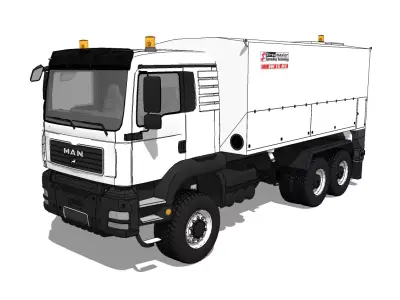 Epandeur STREUMASTER SW16MC sur porteur MAN TG 6x6 3D model