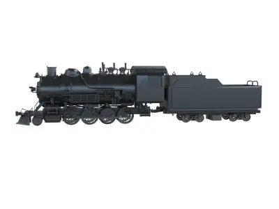 Steam locomotive 3D model old train 3D model