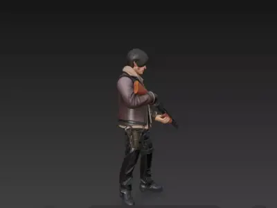 Death Hunter - Dark Fantasy Soldier 3D Model 3D model