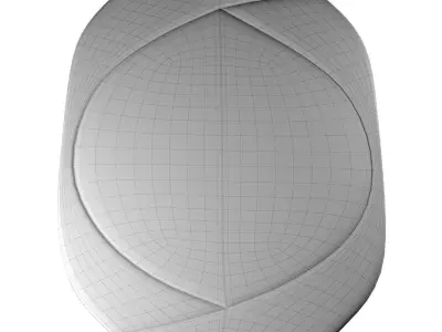 Oval Funky Rug Low-poly 3D model
