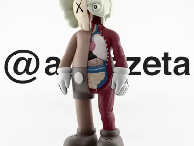 Kaws Flayed Open Companion Textured Low-poly 3D model