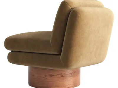 Odeon Swivel Accent Chair 3D model