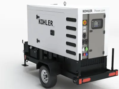 Kohler Industrial Diesel Generators Single White color 3D model