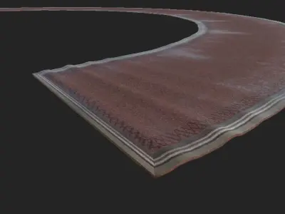 Floor Carpet Curved Low-poly 3D model