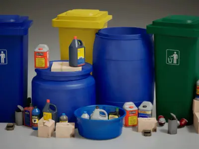 stylized Garbage Low-poly 3D model