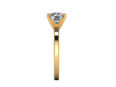 Solitaire Diamond Women Wedding Ring R1 3D print model