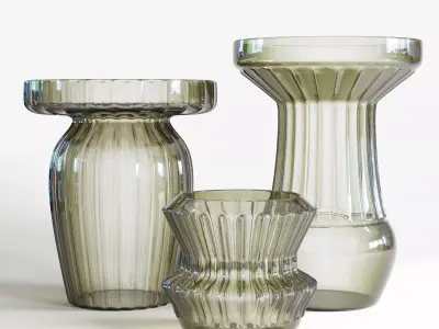 Glass vase 01  Scratched glass 3D model