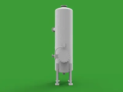 vertical pressure vessel tank 3D print model