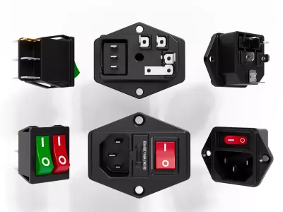 button socket 3D model