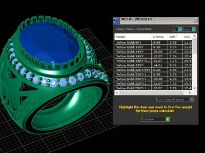 LUXURY BLACK CRYSTAL RING 3D PRINTABLE MODEL 3D print model