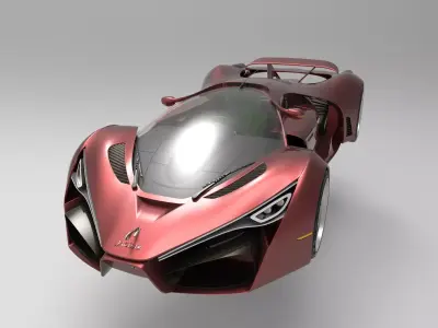 Super sports car model 3D model