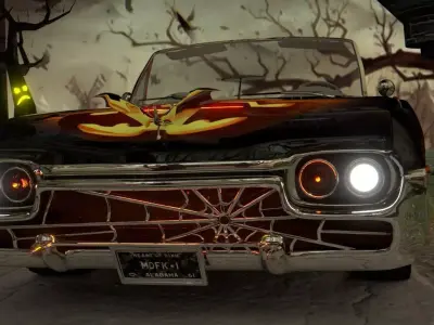 60s Classic Halloween Car 3D model