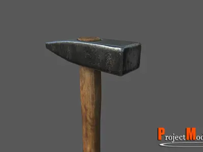 Hammer-Version001 hammer Low-poly 3D model