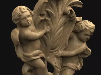 Angels Relief 3D Model 3D model