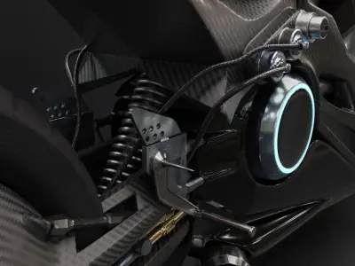 Sci Fi futuristic motorcycle 3D model