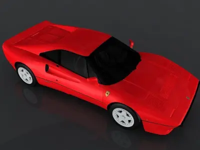 Ferrari GTO 1984  Low-poly 3D model